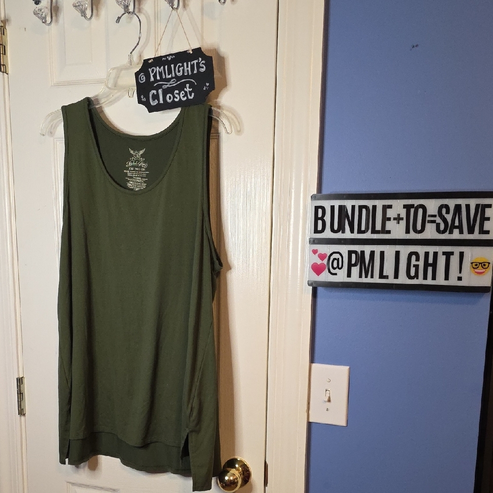 Faded Glory Olive Green Tank Top XXL